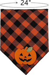 Halloween Bandana With Pumpkin Appliques