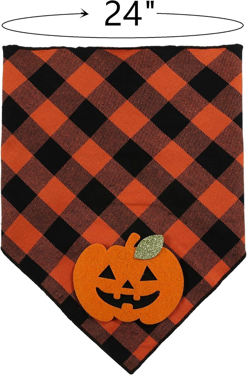 Halloween Bandana With Pumpkin Appliques