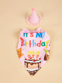 Creative Printing Triangular Binder Birthday Saliva Towel