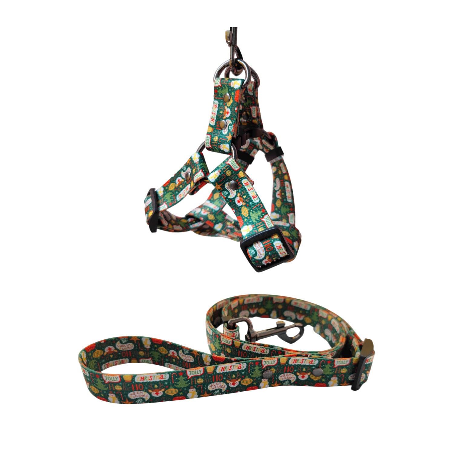 #3 Christmas Dog Leash Chest Harness