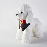 Pet Suit Bow Tie  Adjustable Bib