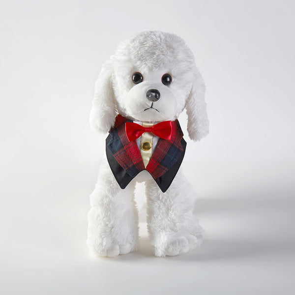 Pet Suit Bow Tie  Adjustable Bib