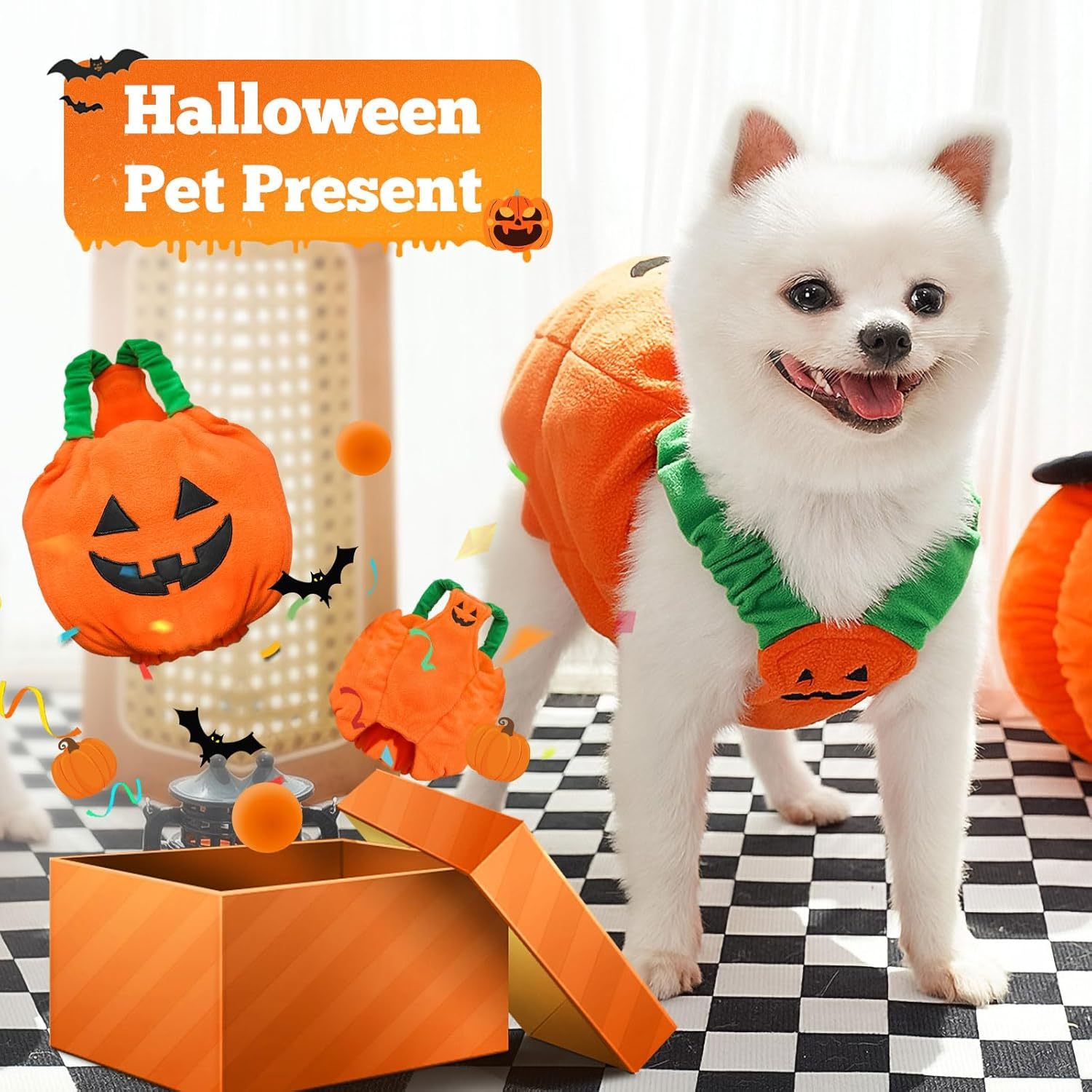Pumpkin Dog Halloween Costume