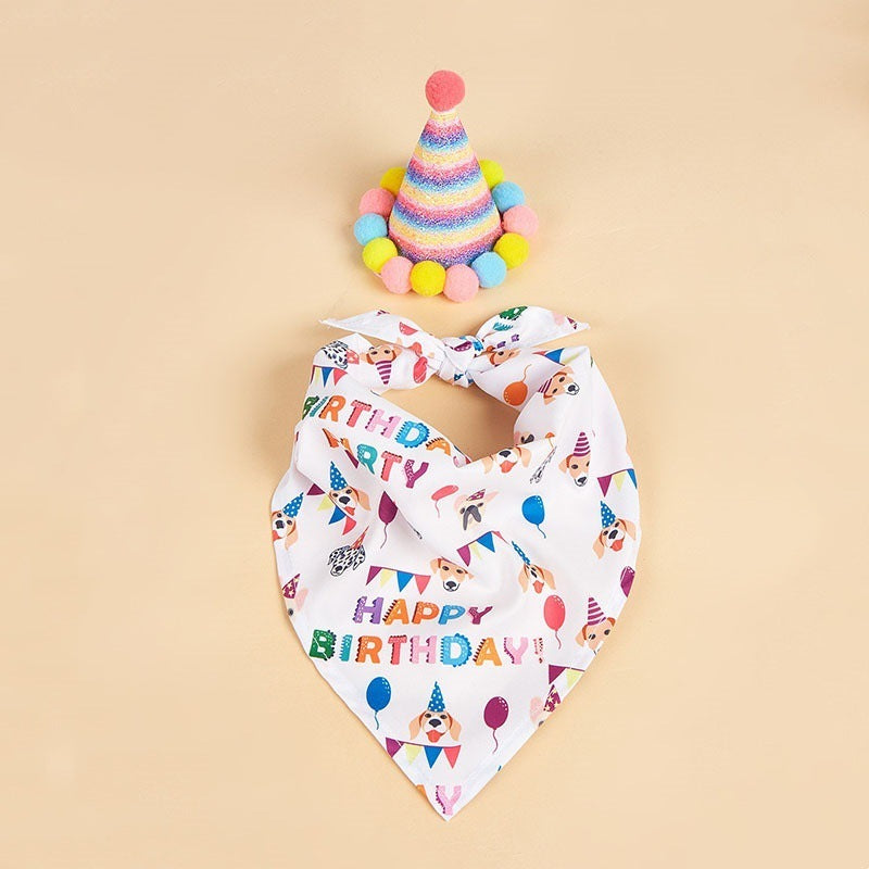 Creative Printing Triangular Binder Birthday Saliva Towel