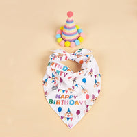 Creative Printing Triangular Binder Birthday Saliva Towel