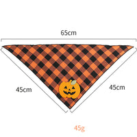 Halloween Bandana With Pumpkin Appliques