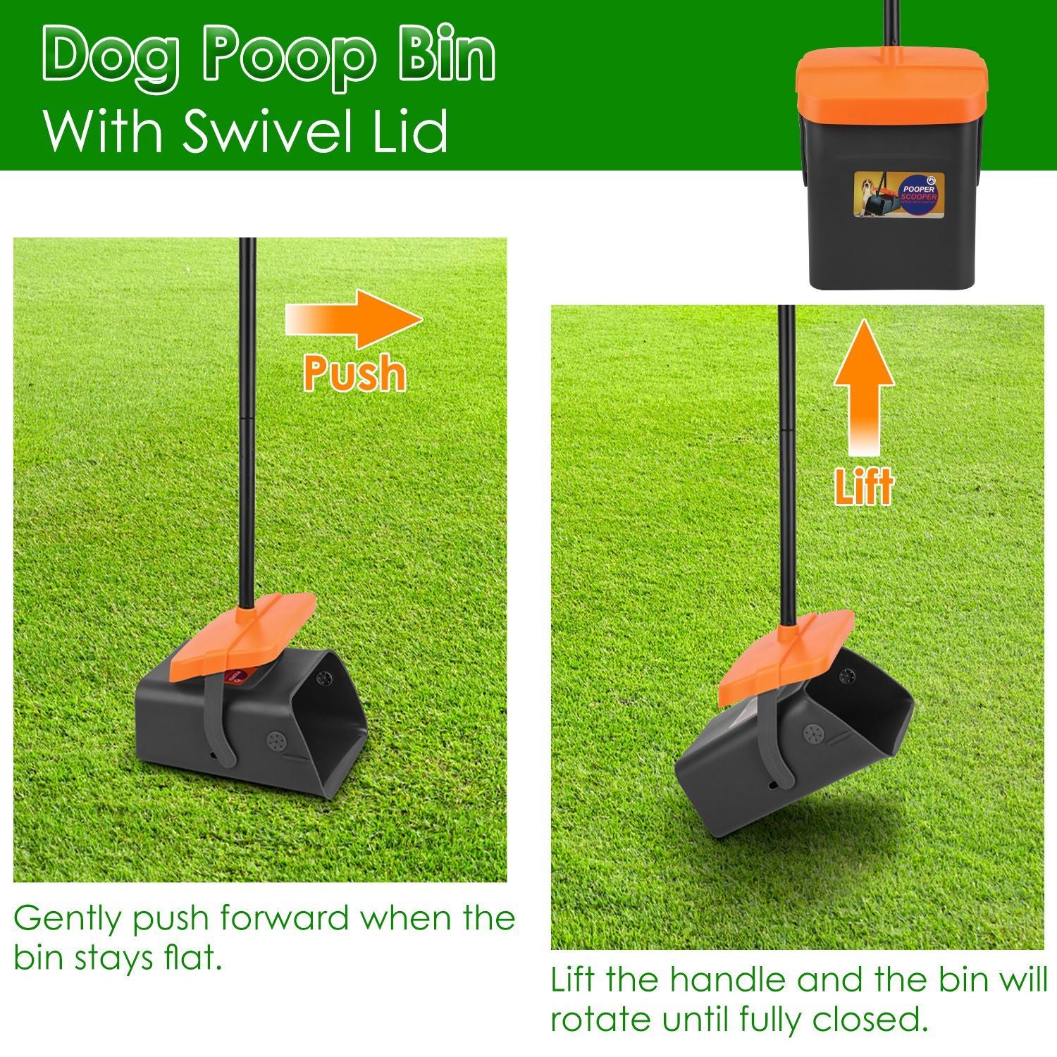 Pooper Scooper Kit With Bin