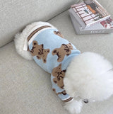 Dog V-neck 100% Cotton Sweater
