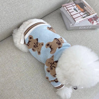 Dog V-neck 100% Cotton Sweater